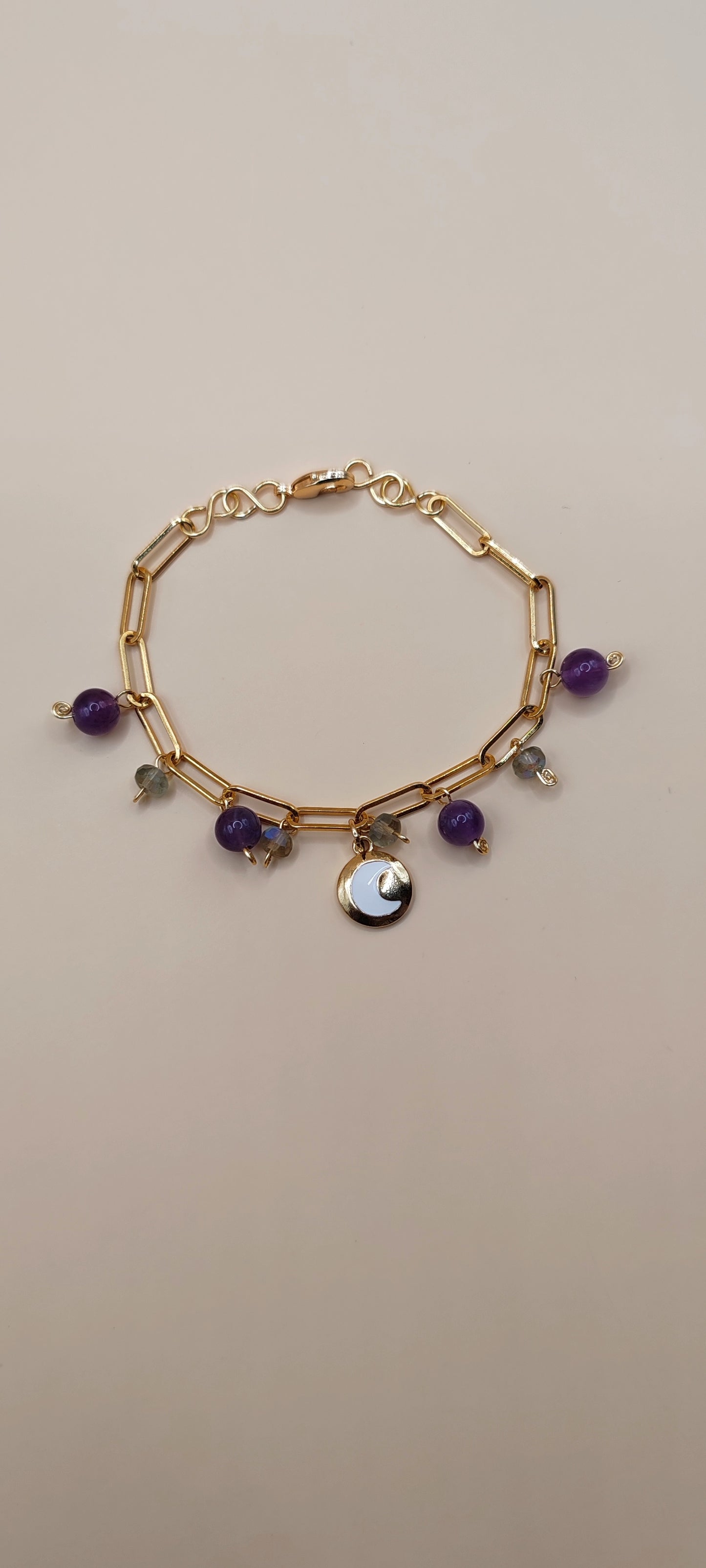 Pulsera Luna Mística – Chapa de Oro 14K