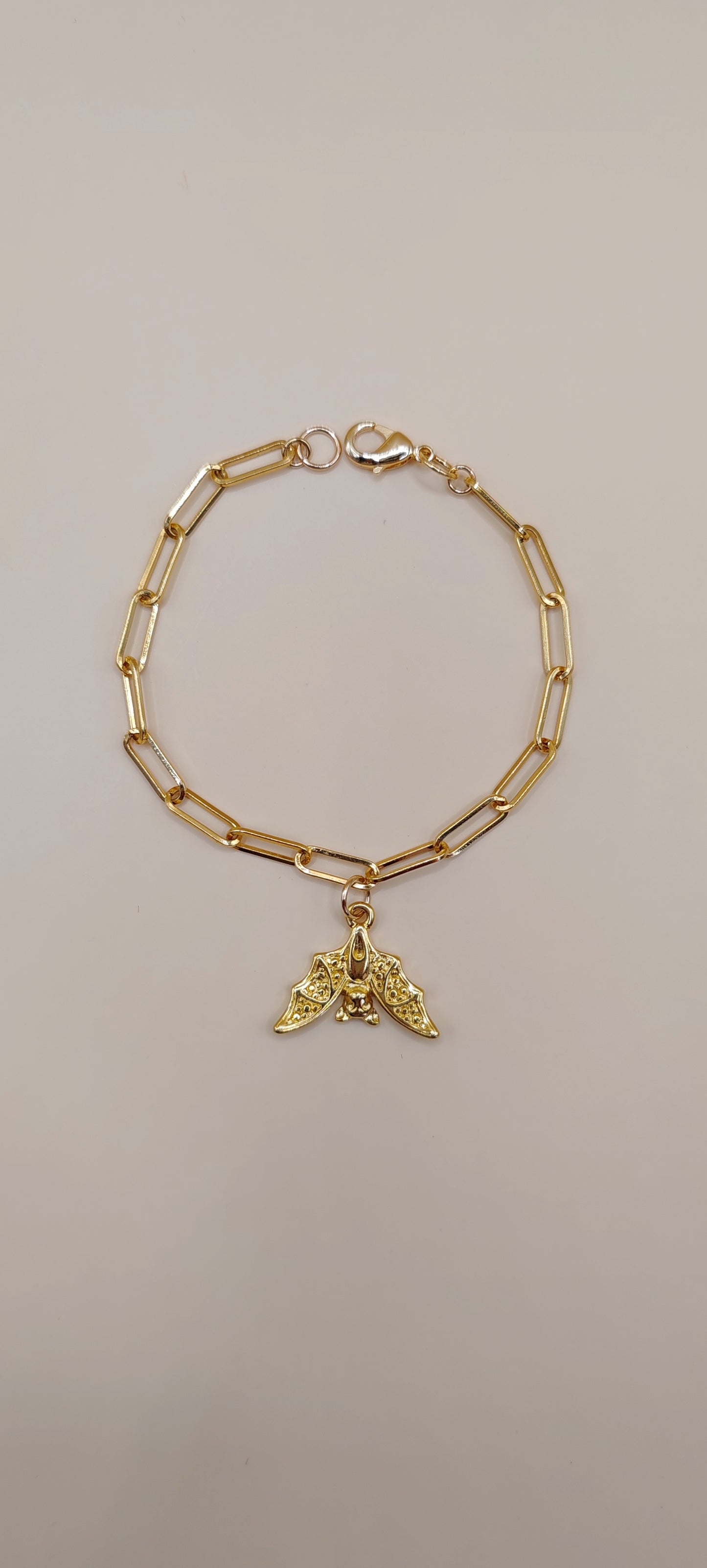 Pulsera Murciélago – Chapa de Oro de 14k