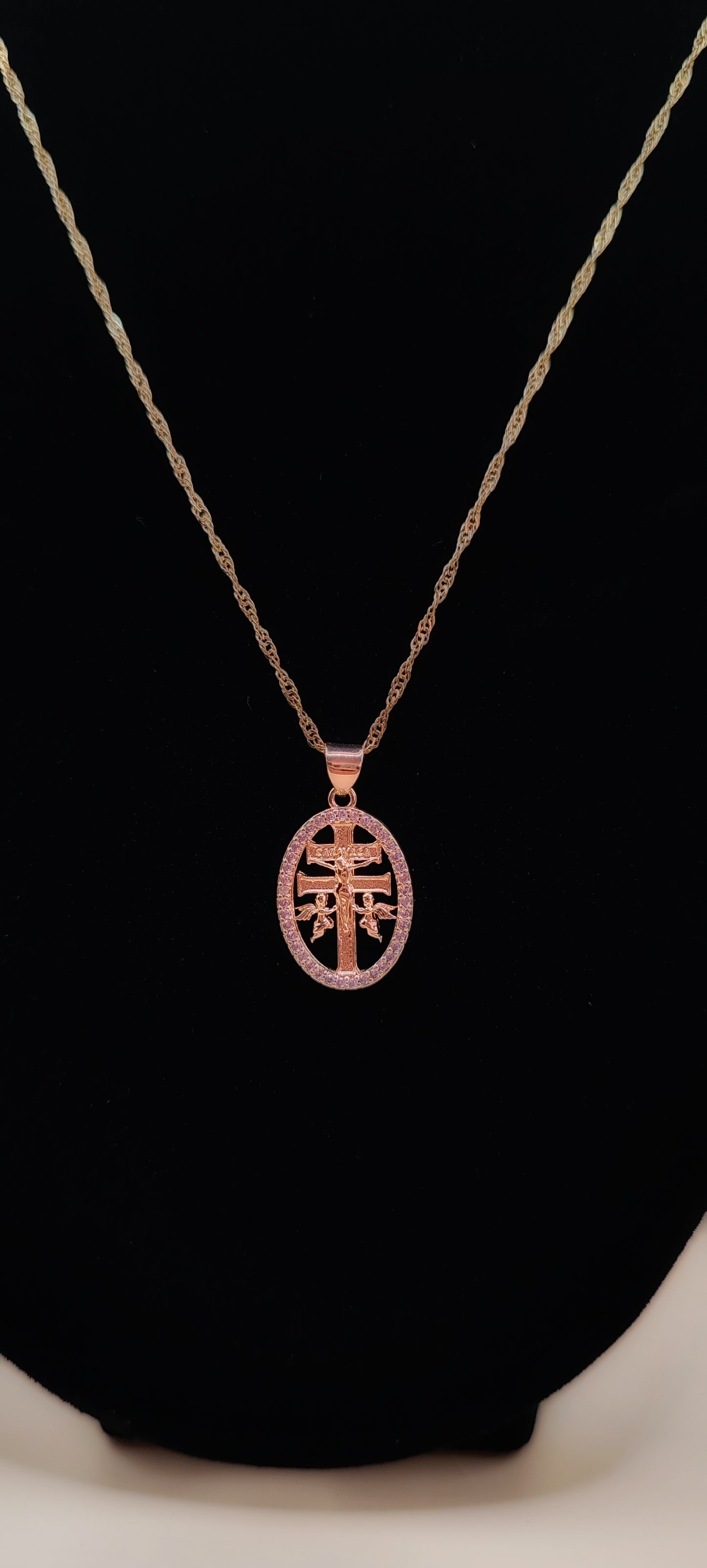 Collar Cruz de Caravaca Torsal – Chapa de Oro 14K