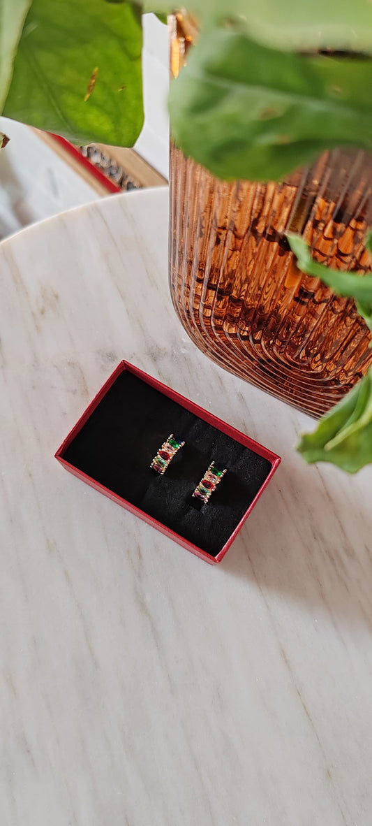 Aretes Arcoíris Brillante