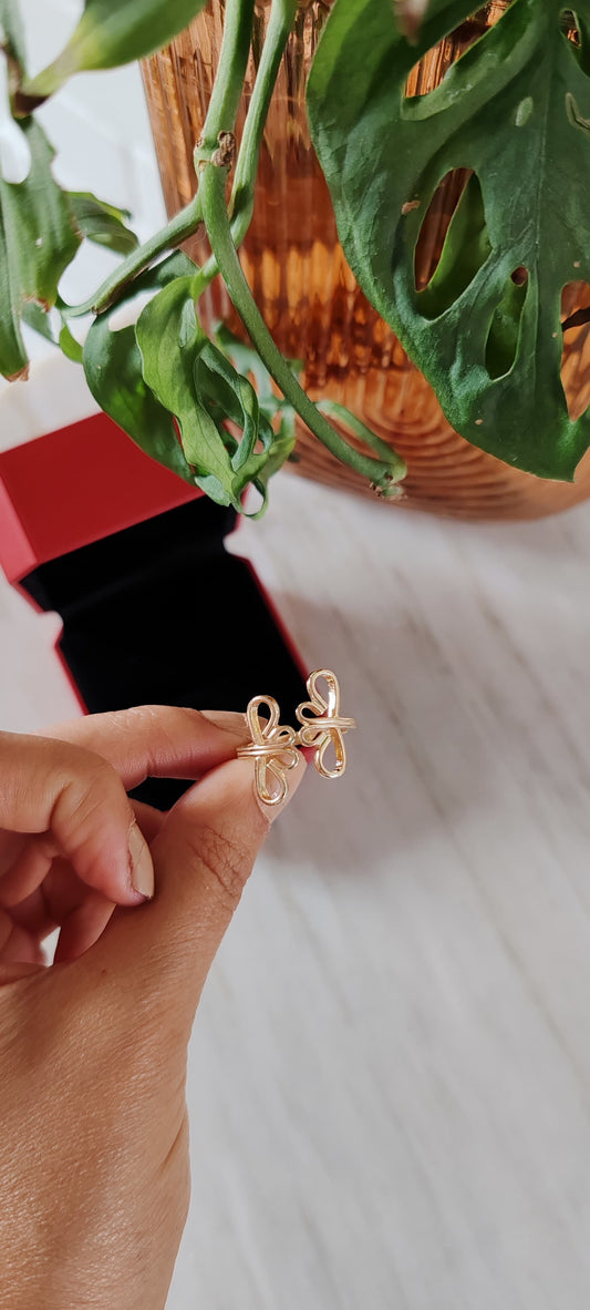 Anillo Doble Mariposa