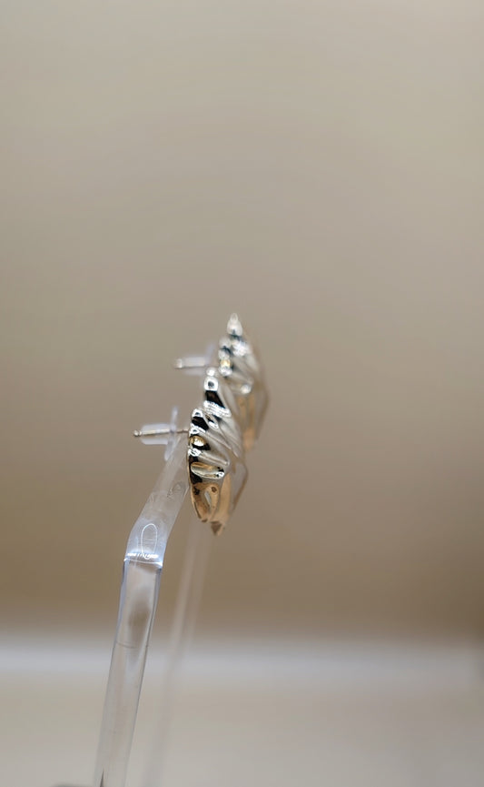 Aretes Corazón Orgánico Brillante – Chapa de Oro 14K