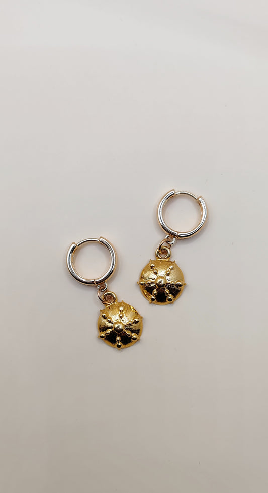 Aretes Pan de Muerto Tradicional – Chapa de Oro 14K