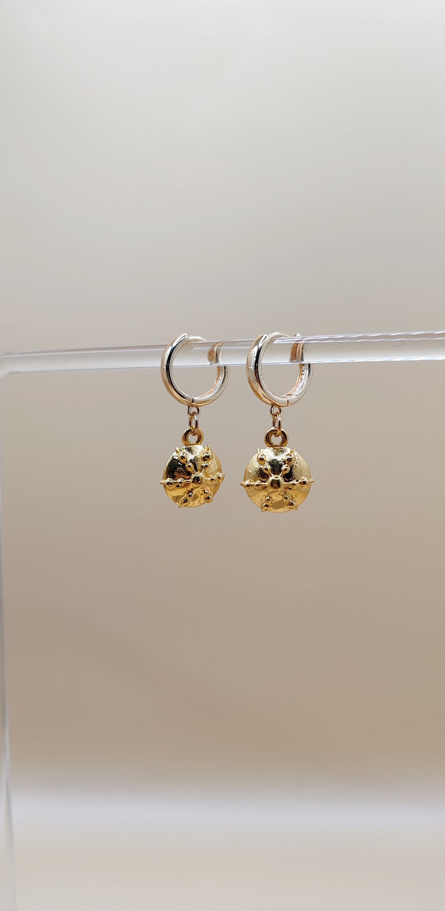 Aretes Pan de Muerto Tradicional – Chapa de Oro 14K