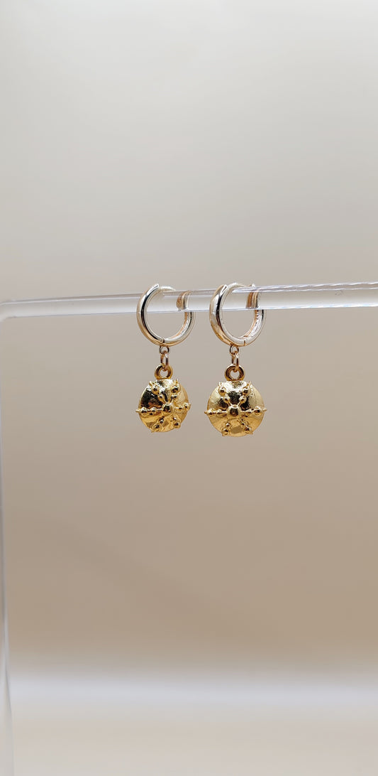 Aretes Pan de Muerto Tradicional – Chapa de Oro 14K