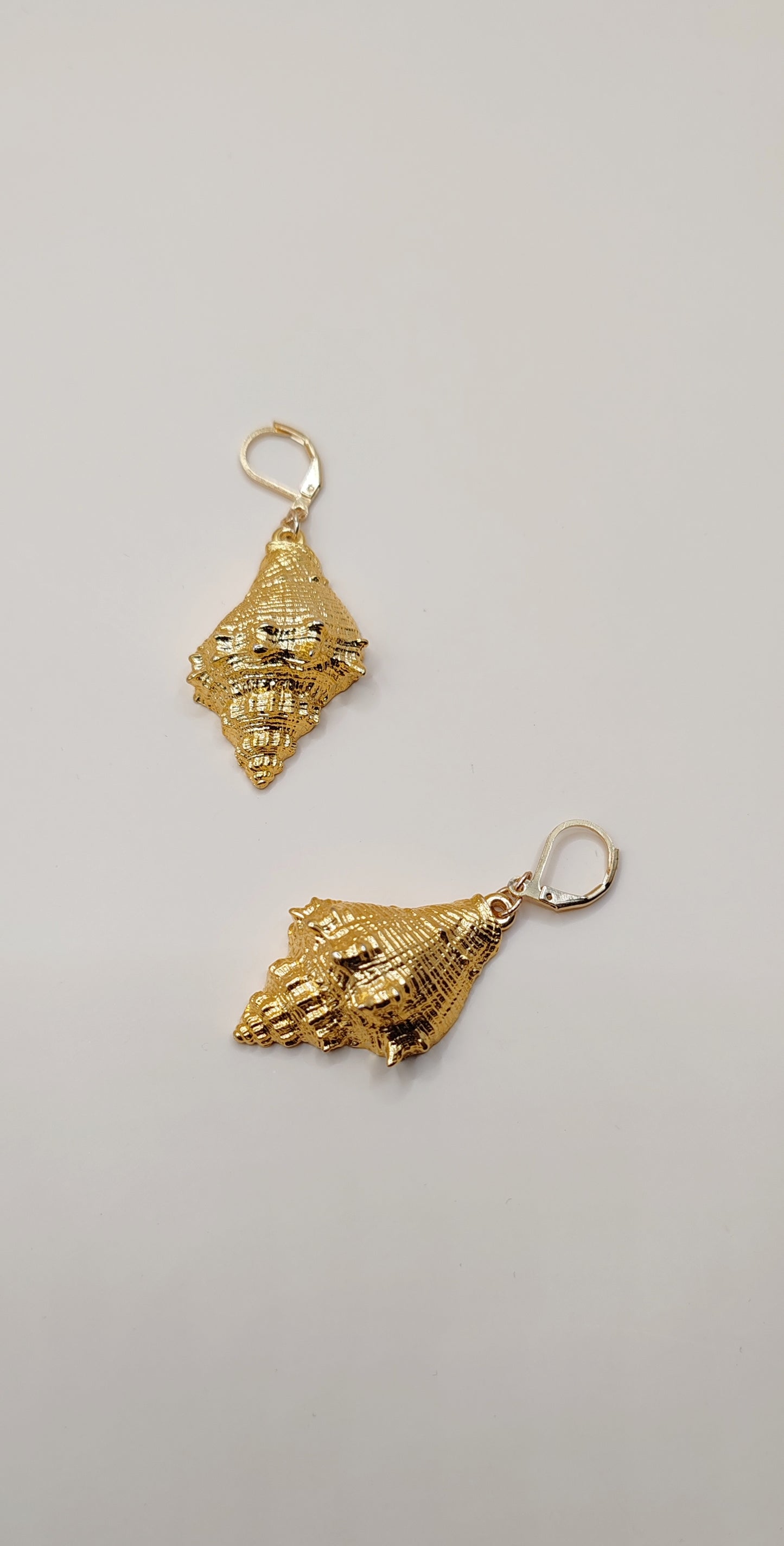 Aretes Concha Marina Elegante – Chapa de Oro 14K