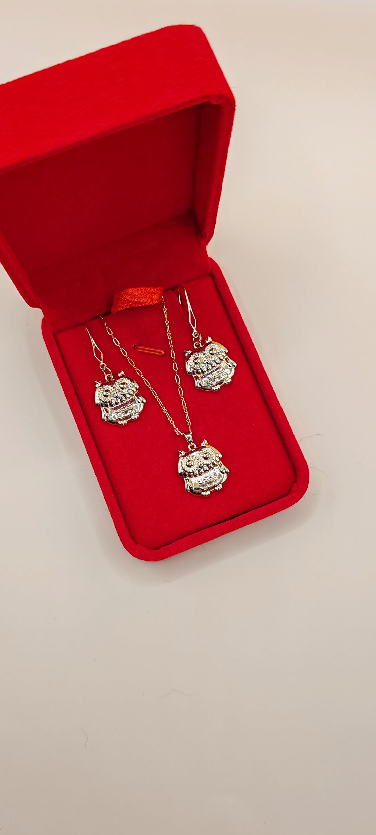 Set Búhos – Collar y Aretes
