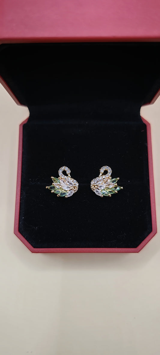 Aretes Cisne Elegante – Acero Inoxidable