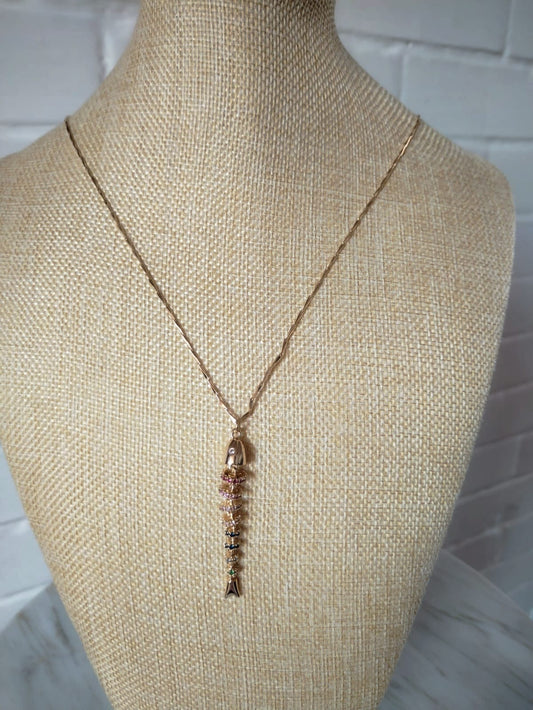 Collar Sirena Dorada – Pez de la Abundancia