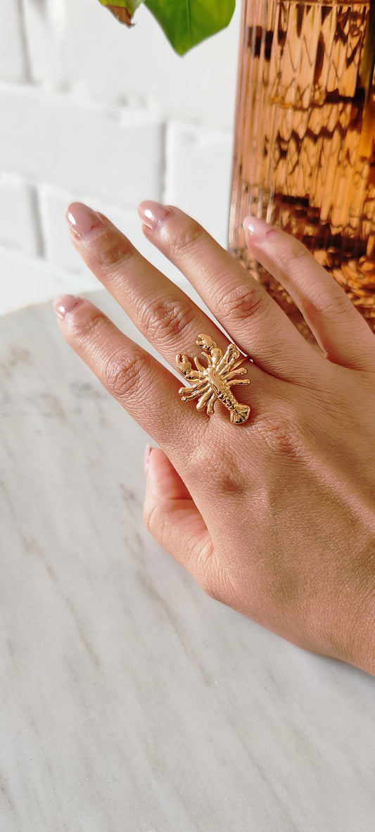 Anillo Langosta Dorada