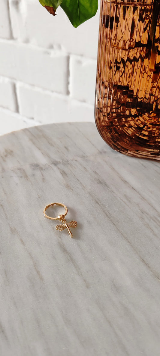 Anillo Libélula Dorada