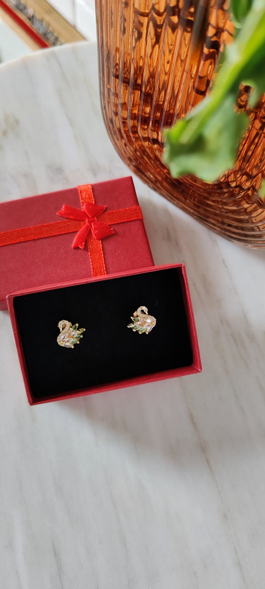 Aretes Cisne Brillante