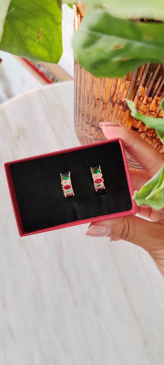 Aretes Arcoíris Brillante