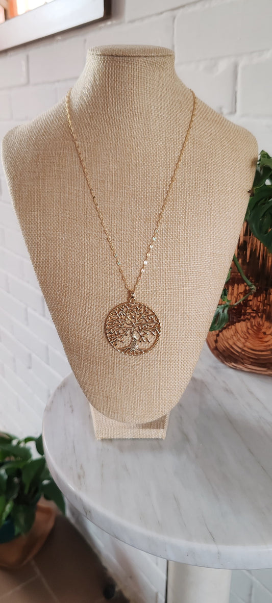 Collar Árbol de la Vida – Chapa de Oro 14K