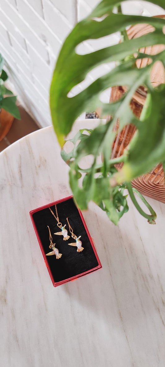 Set Colibrí – Chapa de Oro 14K