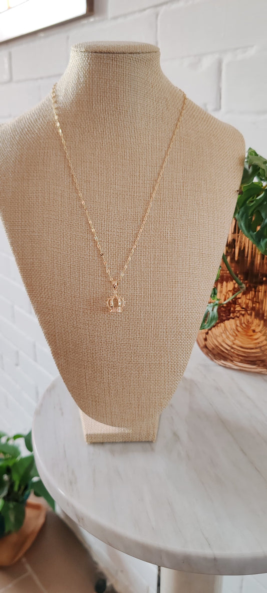 Collar Corona – Chapa de Oro 14K