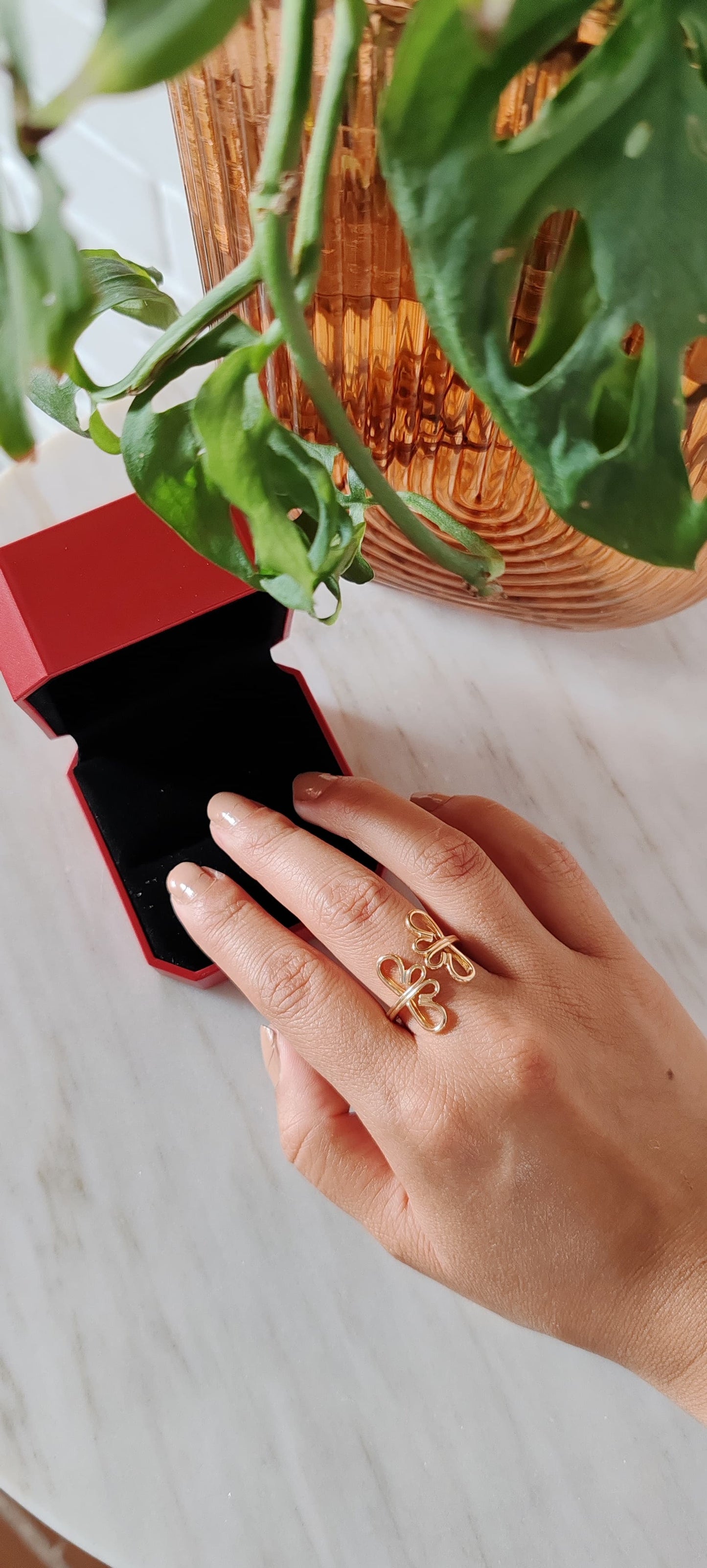 Anillo Doble Mariposa